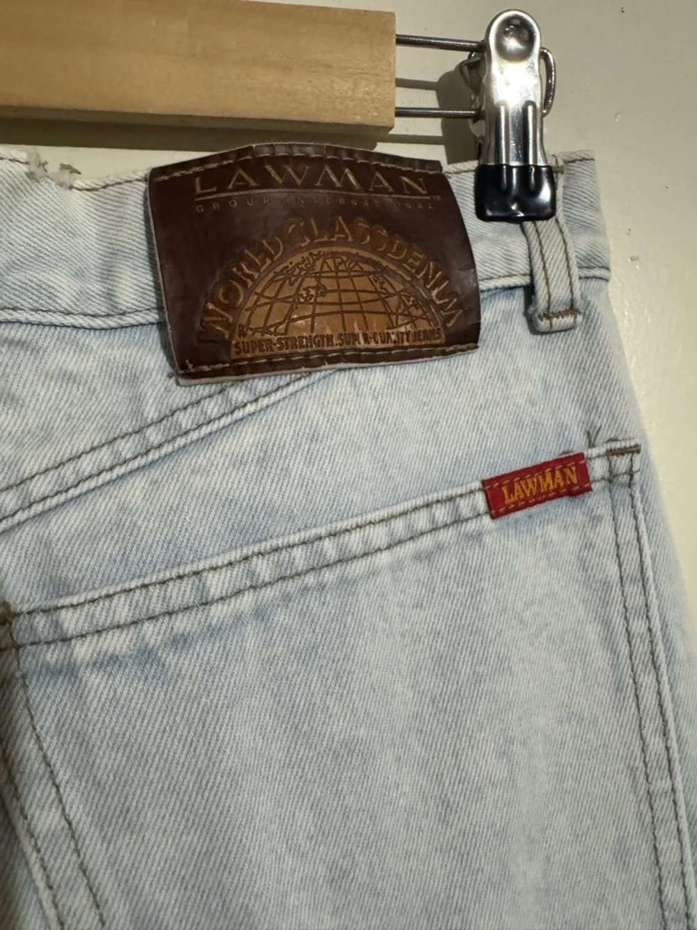 Lawman 90s vintage light wash high rise barrel jeans size 13